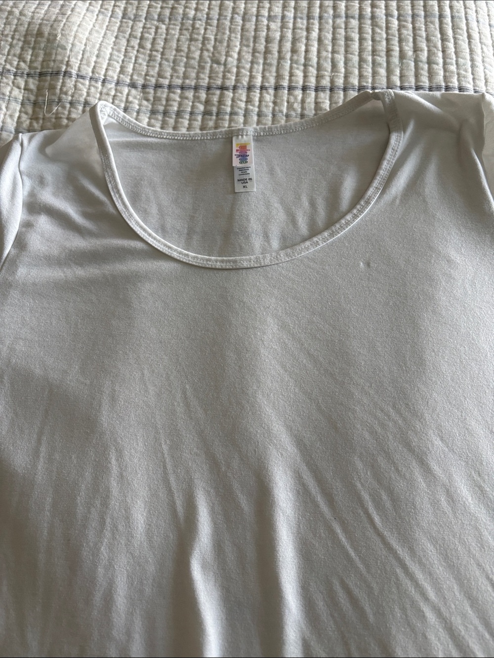 LuLaRoe White Crew Neck Tee